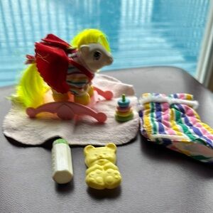 Vintage My Little Pony Pegasus Set with Accessories